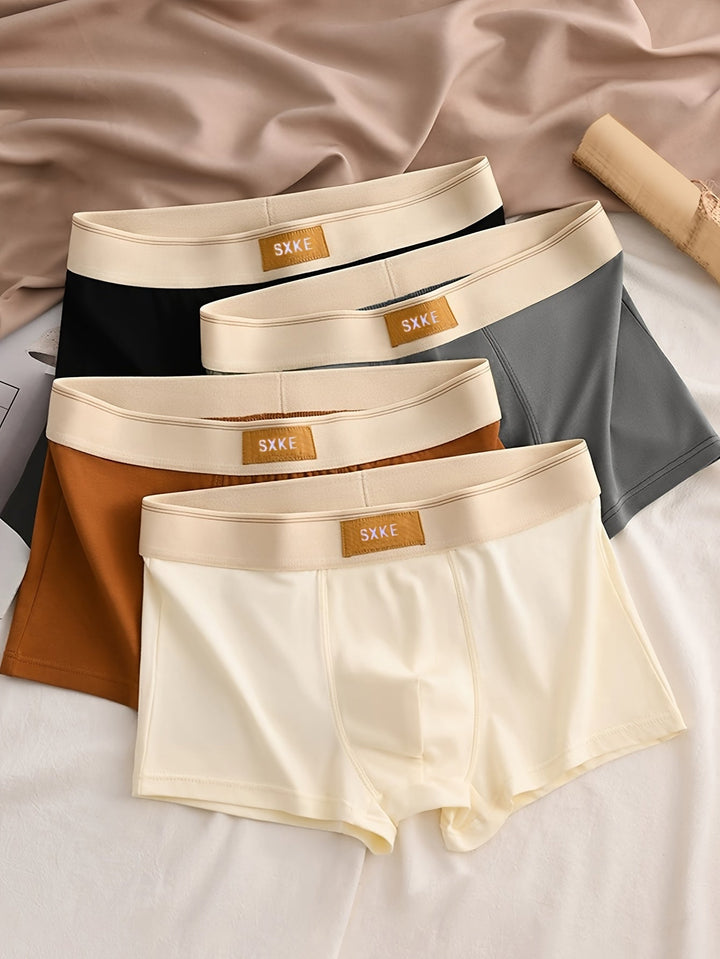 Heren boxershorts 4-pack, ademend en comfortabel ondergoed voor dagelijks gebruik en ondersteuning.