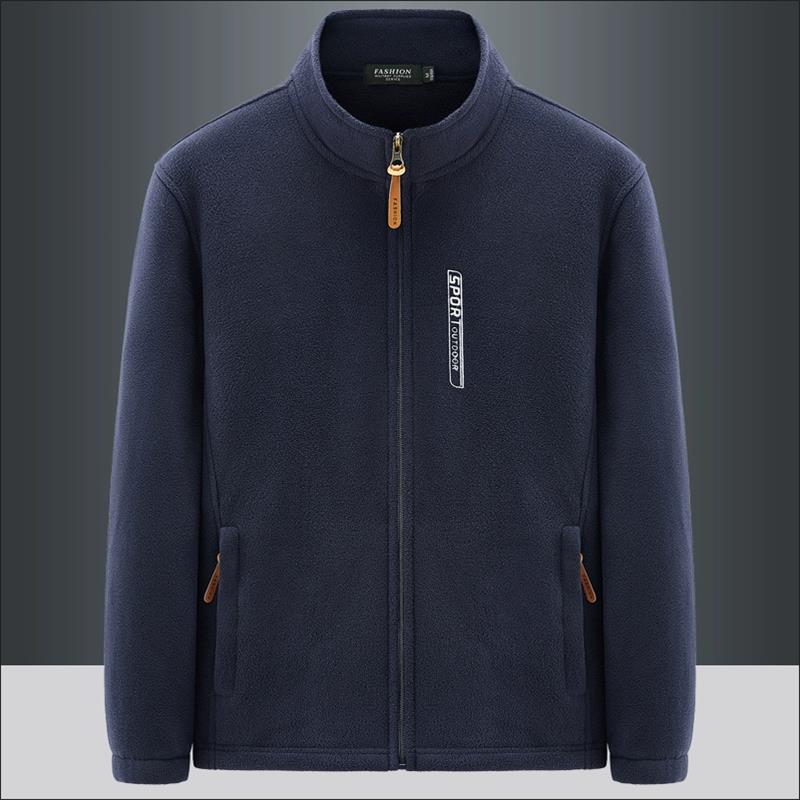Casual heren winterjas van warm dubbelzijdig fleece. Comfortabel jack, ook in grotere maten. Perfecte bovenkleding outdoor.