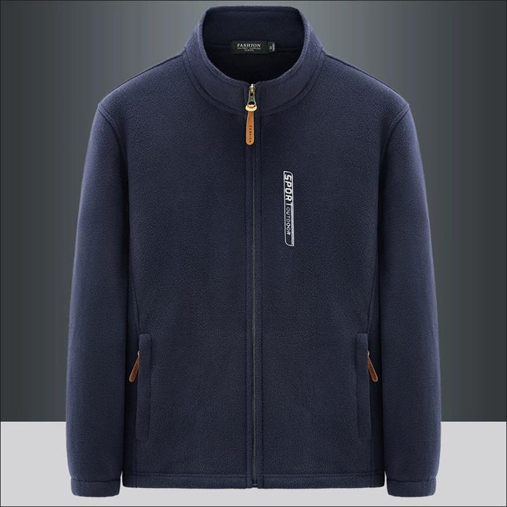 Casual heren winterjas van warm dubbelzijdig fleece. Comfortabel jack, ook in grotere maten. Perfecte bovenkleding outdoor.