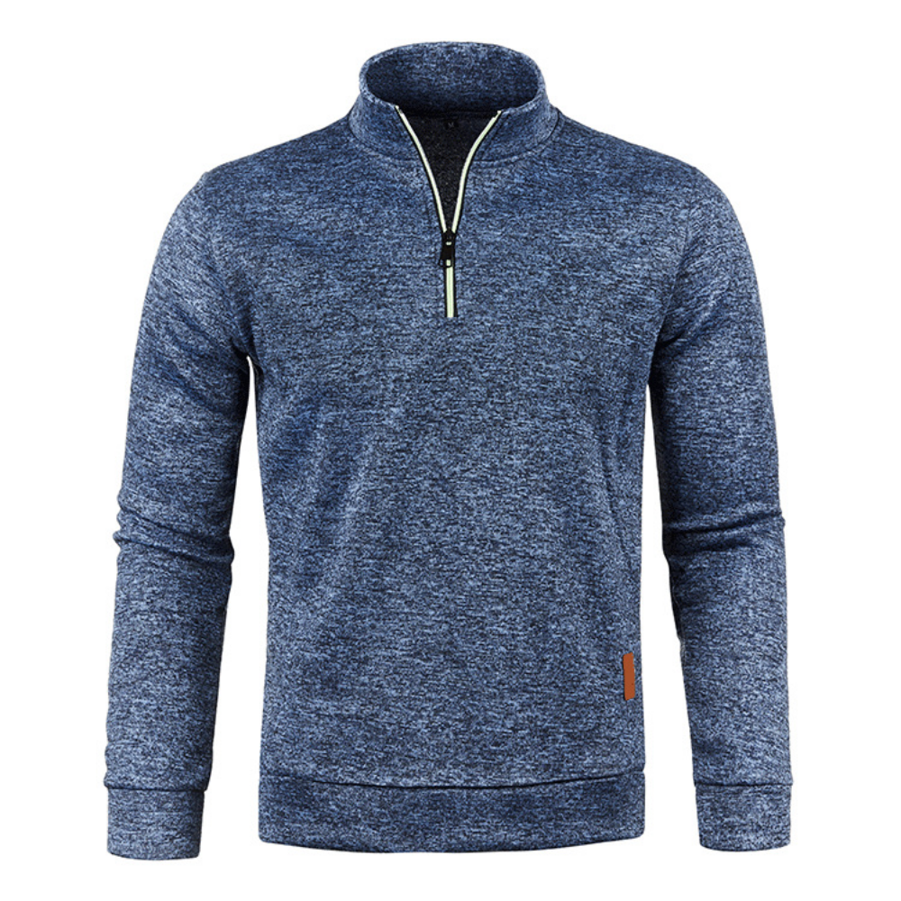 Stijlvolle heren rits trui met lange mouwen, ideaal voor elk seizoen. Perfecte smart casual heren kleding.