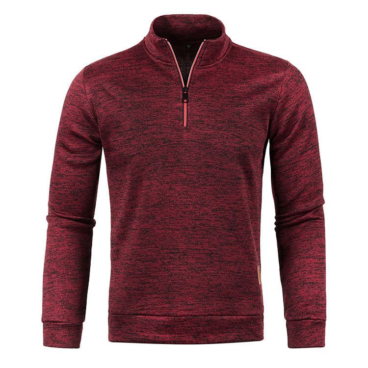 Comfortabele heren trui met rits en lange mouwen, veelzijdig voor casual en elegantere heren mode.