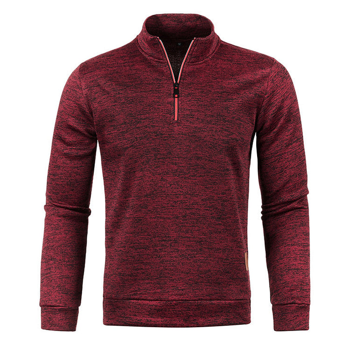 Comfortabele heren trui met rits en lange mouwen, veelzijdig voor casual en elegantere heren mode.