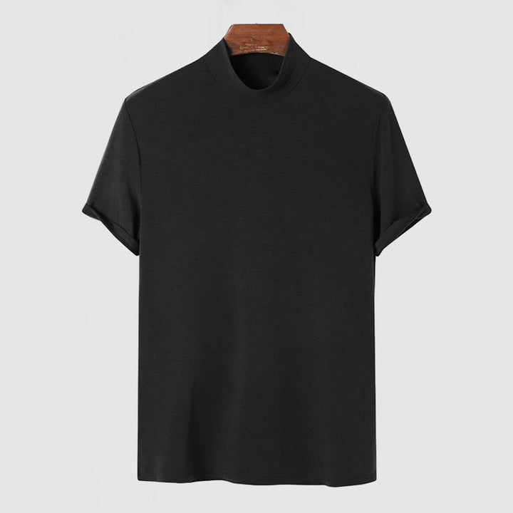 Casual zwart heren T-shirt, optimale flexibiliteit en comfort. Perfect voor een relaxte, stijlvolle look.