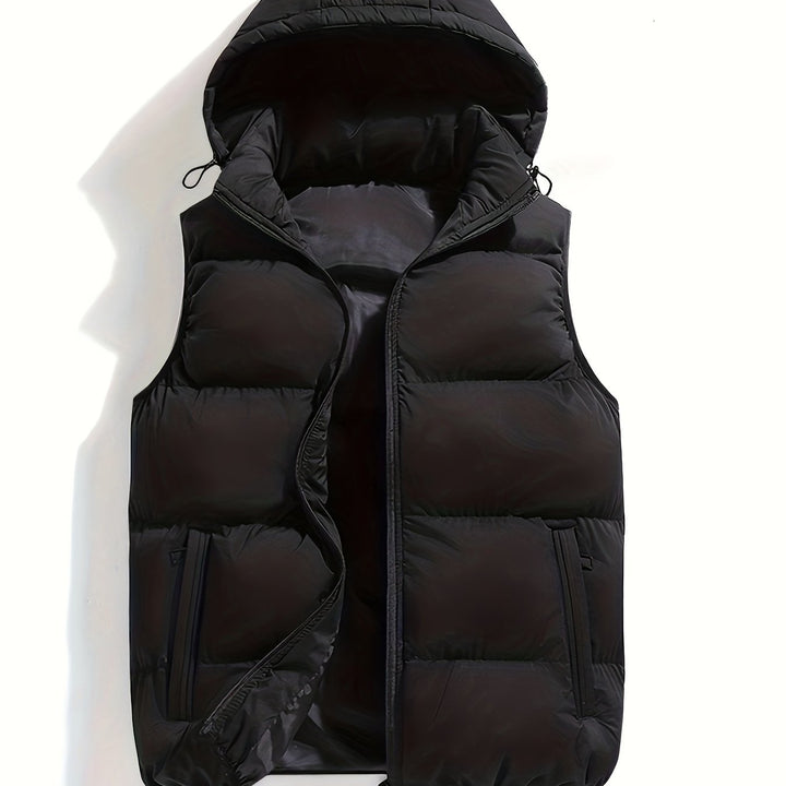 Stijlvol heren Daan gewatteerd vest, casual en mouwloos. Ideaal voor lente wandelingen of herfst avonden.