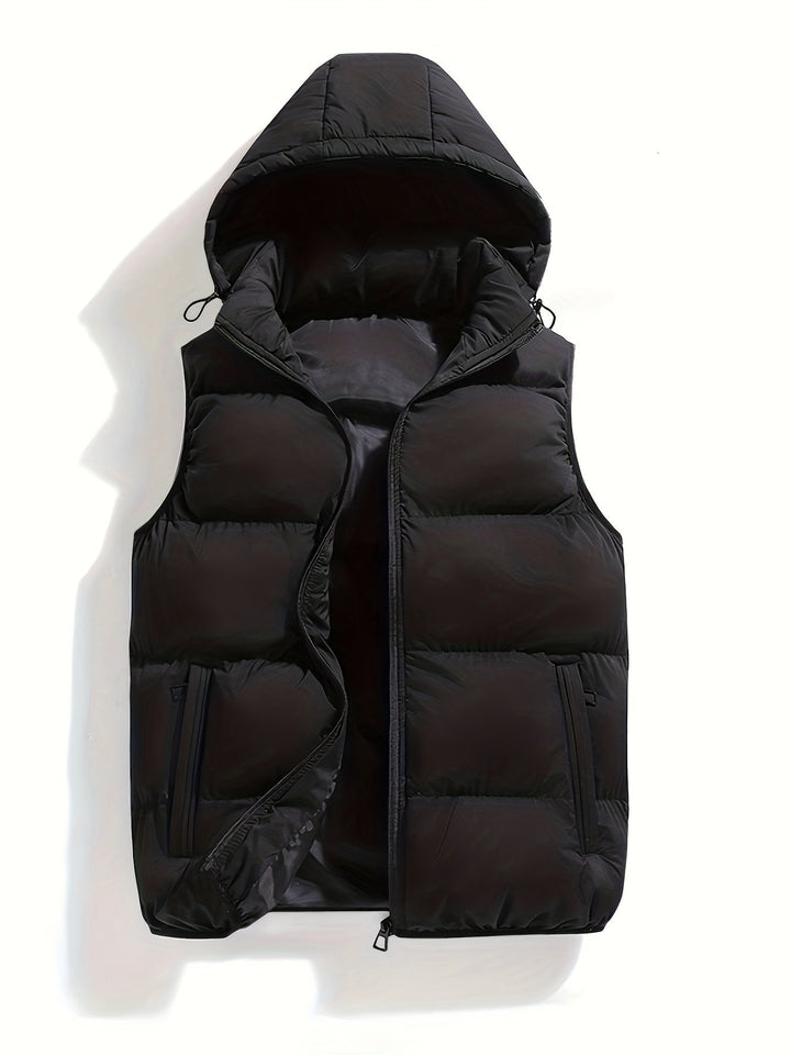Comfortabel heren Daan gewatteerd vest met rits, gemaakt van zachte katoenmix. Perfect voor de herfst.