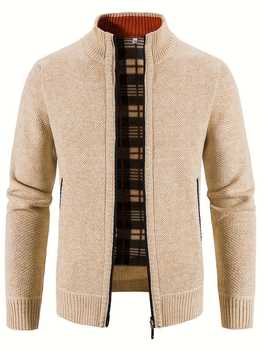 Stijlvol herenvest met hoge kraag, perfect voor een warme en modieuze look.