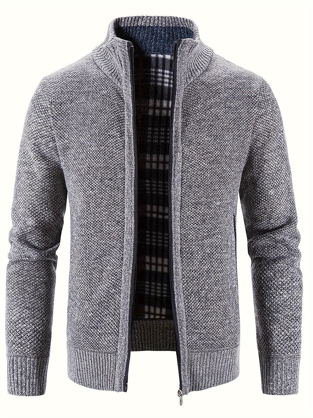 Casual heren fleecevest met opstaande kraag, ideaal voor laagjes in wintermode.