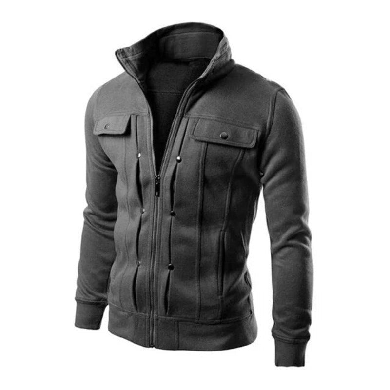 Comfortabel heren wintervest met opstaande kraag, veelzijdig gebreid vest voor elke casual outfit.