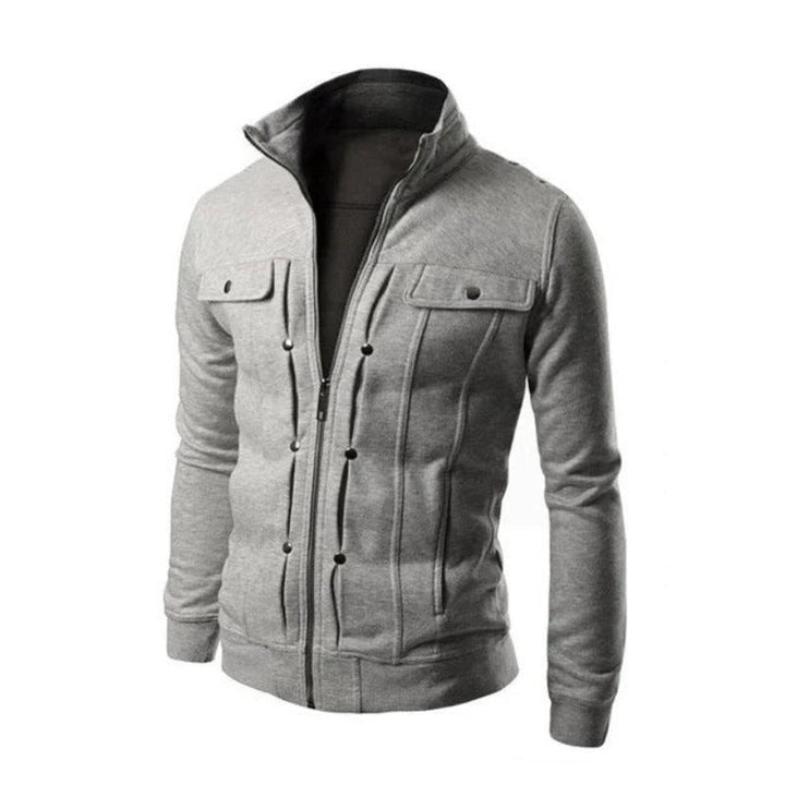 Stijlvol kraagvest voor heren, warm gebreid modevest, ideaal voor de wintercollectie.