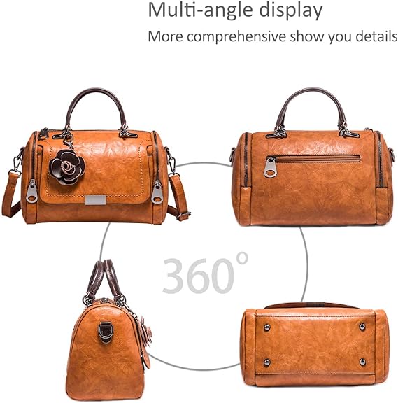 Groene chique PU leer Boston tas, praktische dames handtas voor dagelijks gebruik.