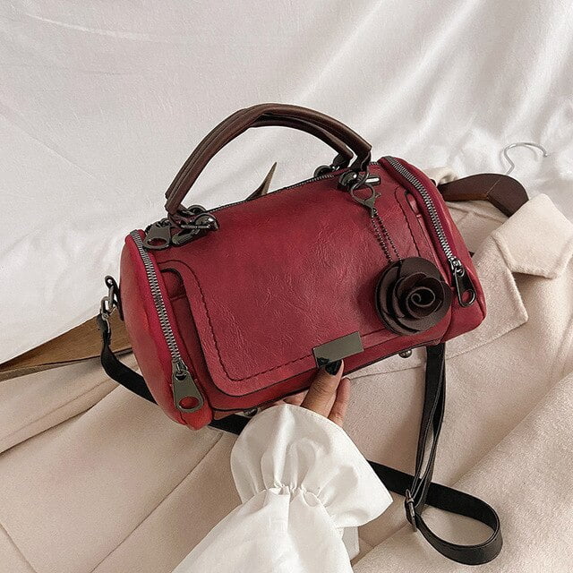 Groene Boston schoudertas, trendy dames handtas van PU leer, ideaal voor casual chic.