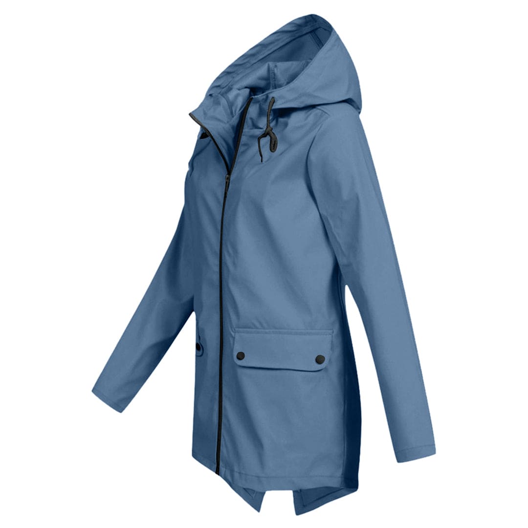 Wind- en weerbestendige halflange dames anorak jas met capuchon, comfortabele casual jas.