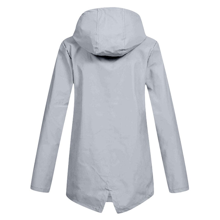 Textuur van de winddichte dames anorak jas met capuchon, halflange mantel voor comfortabele dames.