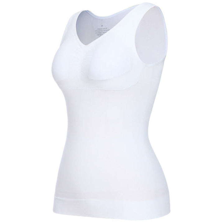 Onzichtbaar shapewear tanktop hemdje voor dames met ingebouwde BH, creëert een gladde en gestroomlijnde look.