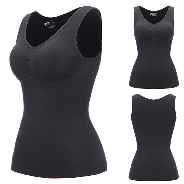 Dames hemdje met ingebouwde BH voor corrigerende shapewear; slankt af en zorgt voor een gestroomlijnd figuur.