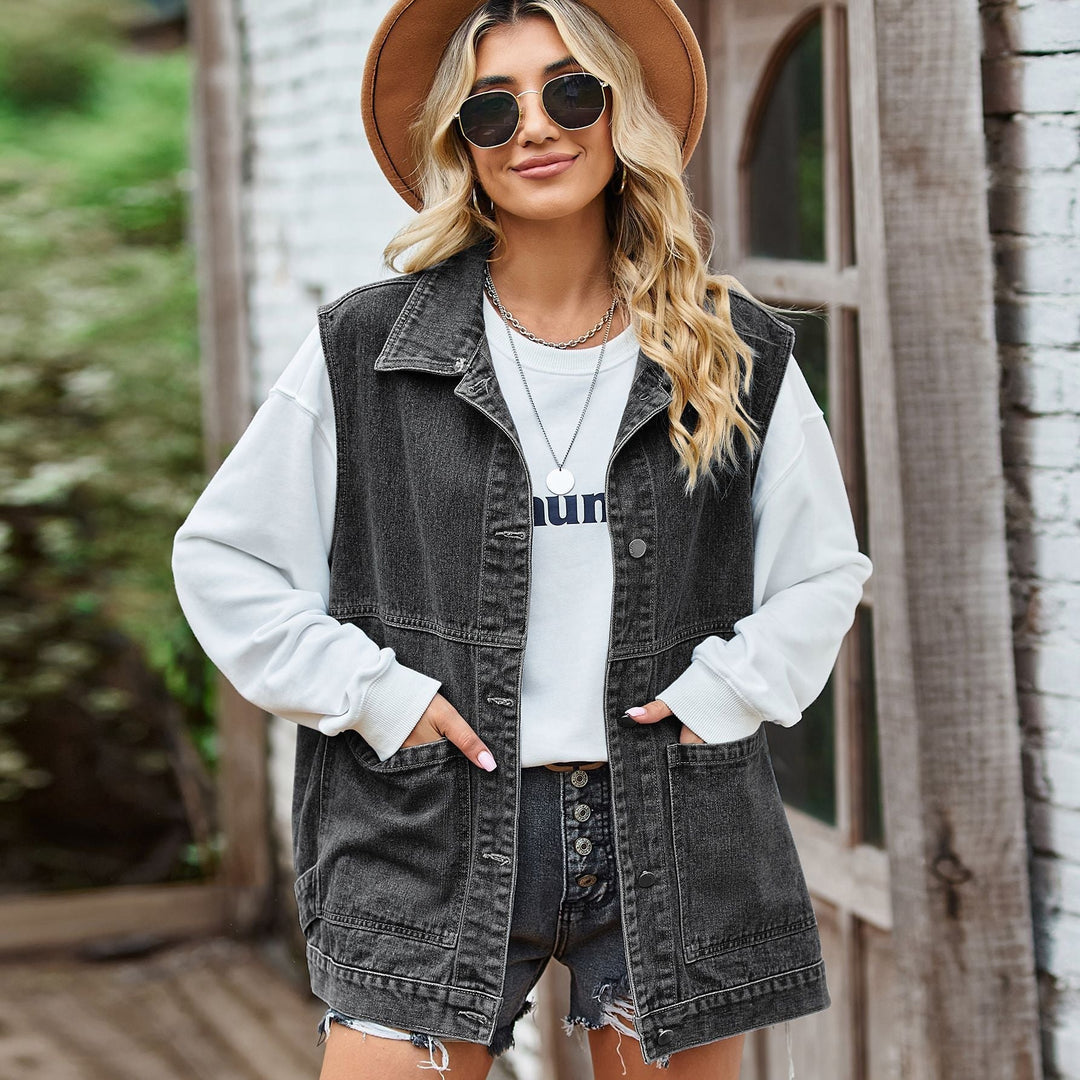 Comfortabel damesvest met zakken en knopen, een must-have voor elke moderne vrouw.