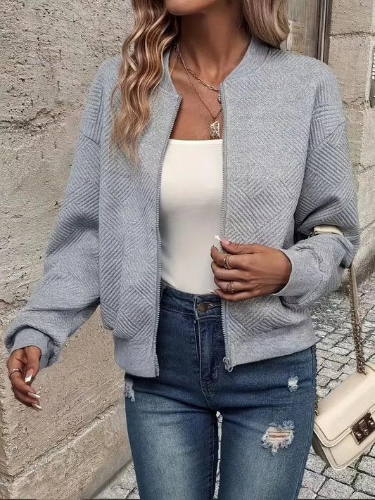 "Dames effen vest met lange mouwen, tijdloos design, beschikbaar in diverse kleuren, duurzaam en comfortabel voor elke dag."