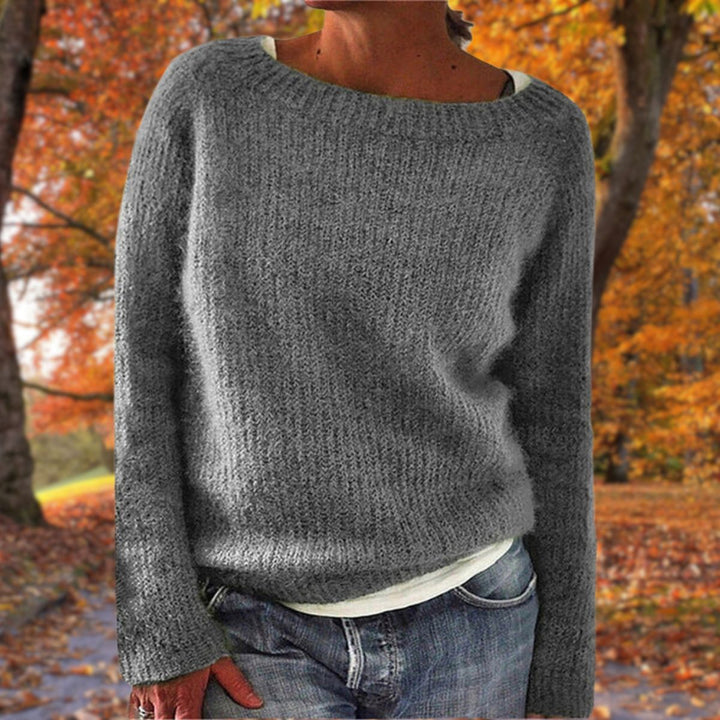 Warme gebreide damestrui met lange mouwen, zacht en comfortabel, perfect voor de winterse mode.