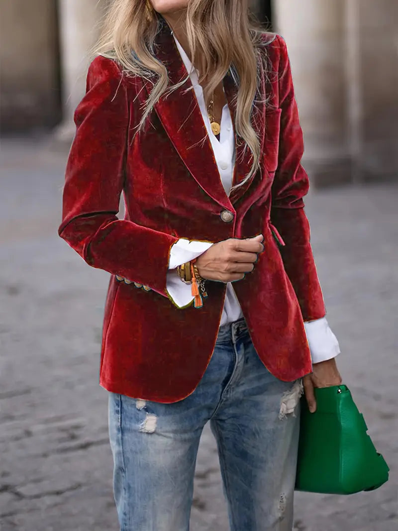 Casual chic getailleerde blazer, de perfecte aanvulling op je garderobe.