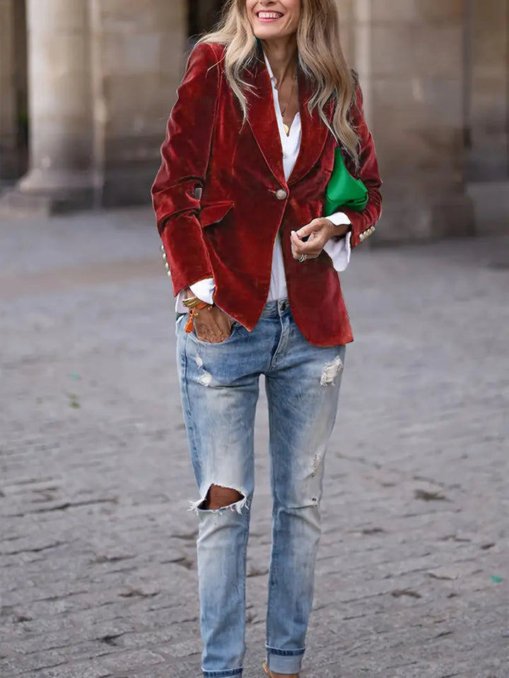 Modieuze getailleerde blazer voor vrouwen, een must-have mode item.