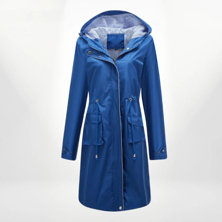 Veelzijdige lange dames anorak jas met capuchon, ideaal als warme tussenjas voor koude dagen.