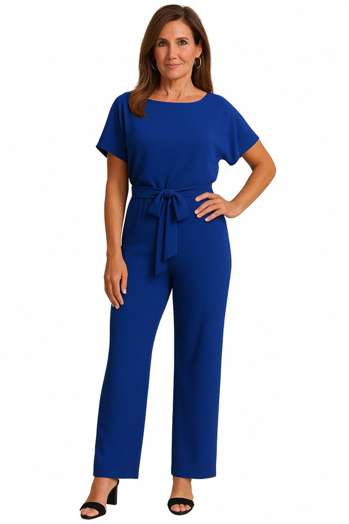 Dames jumpsuit korte mouw, elegant & veelzijdig voor zomerse dagen. Perfect voor comfortabele, chique stijl.