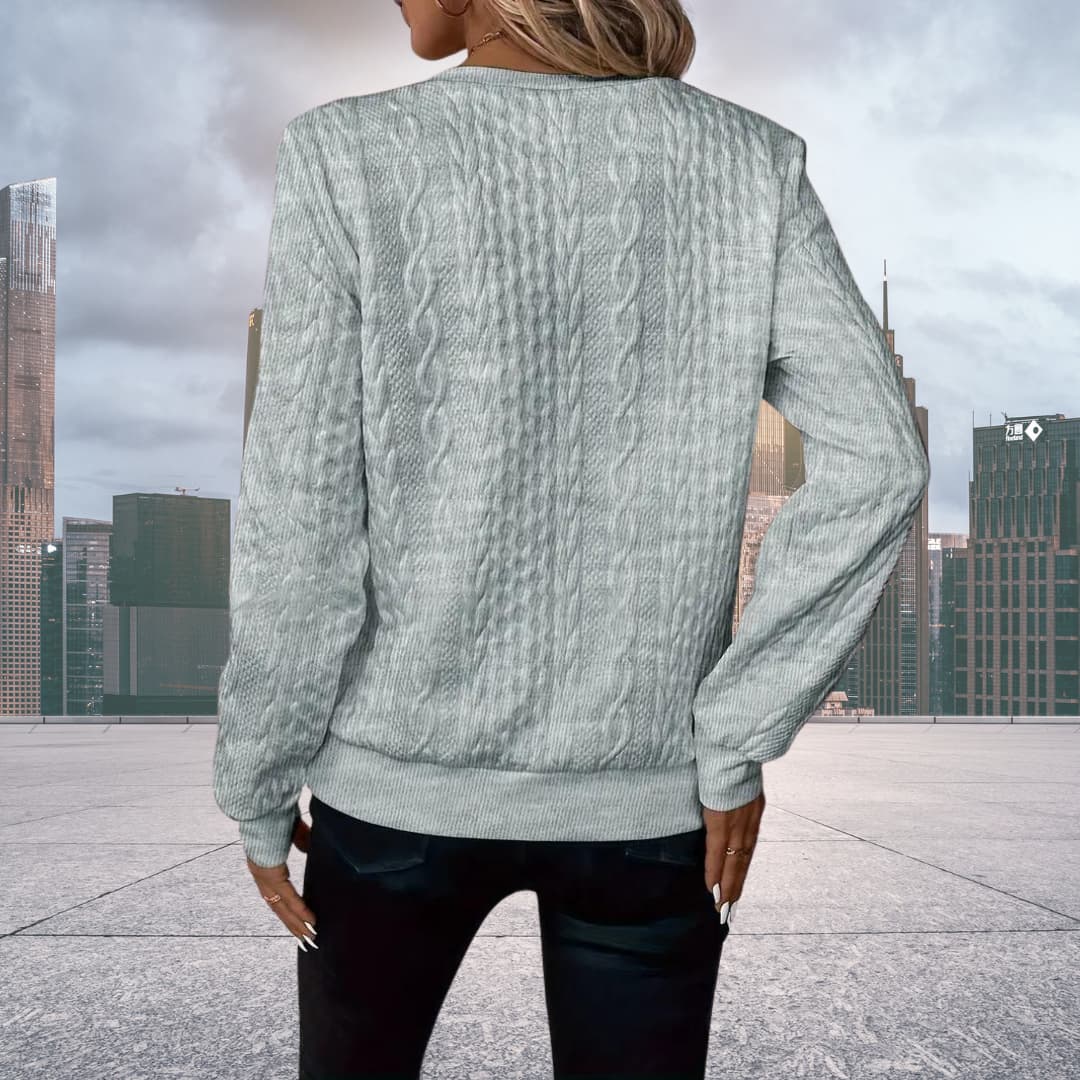 Veelzijdig kabelgebreid dames vest met rits, van casual tot elegant. Stijlvol en warm voor elk seizoen.