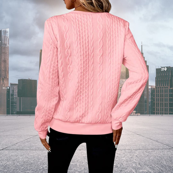 Kabelgebreide damestrui met rits, perfect als warm vest. Comfortabel, stijlvol en modieus in de winter.