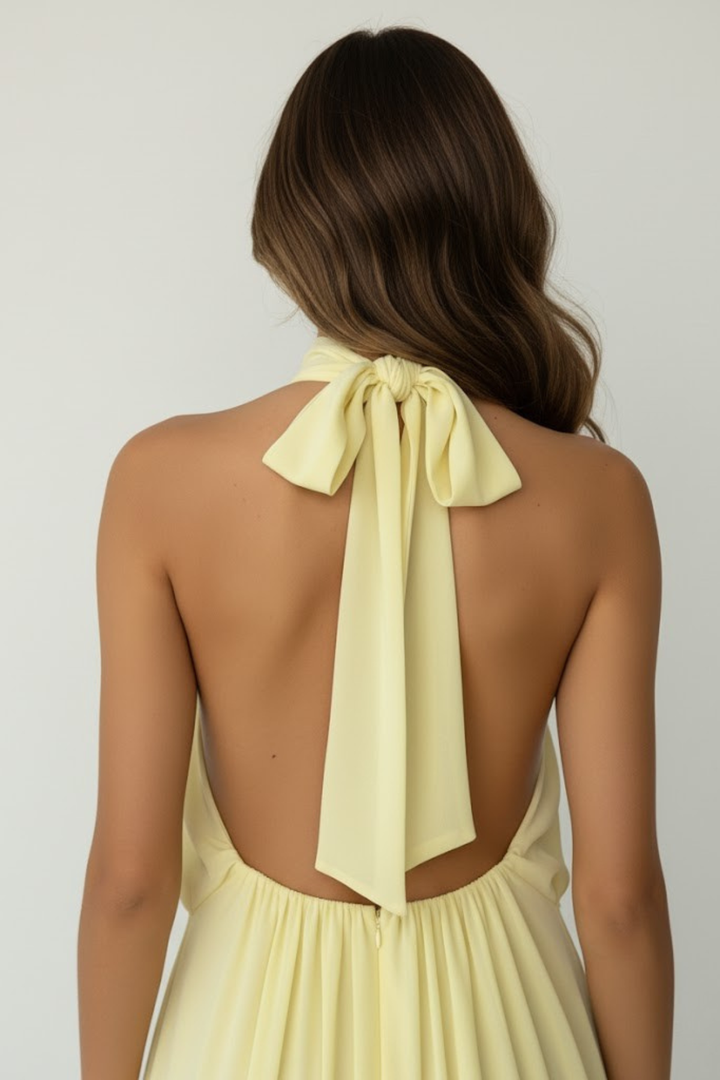 Elegante mouwloze mini jurk voor dames met een vrolijke ruche zoom. Geschikt als casual zomerjurk.