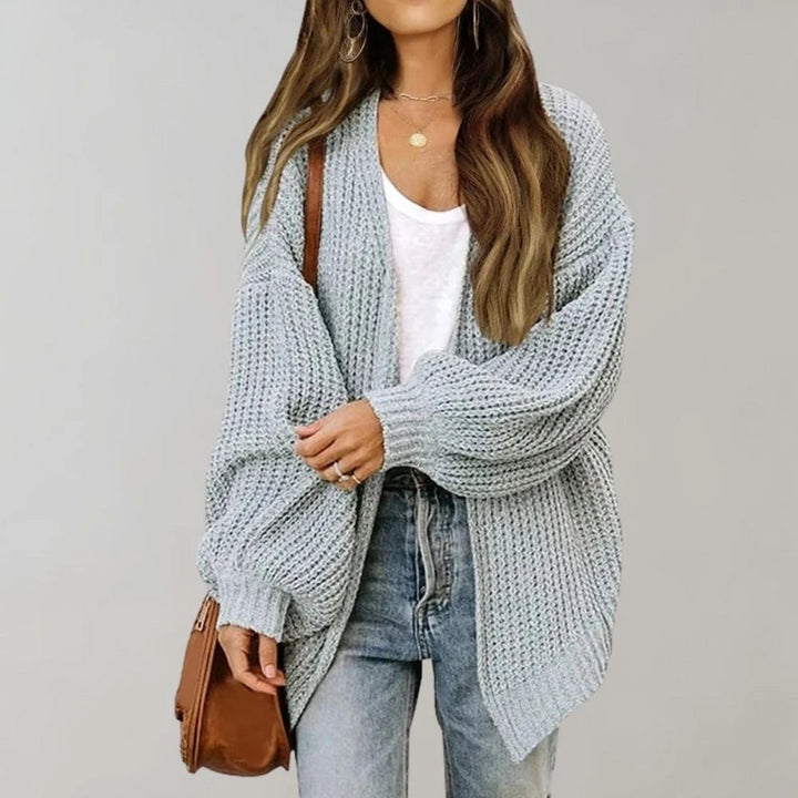 Modieus dames cardigan, open model met ruime pasvorm. Een veelzijdig vest voor een casual en stijlvolle uitstraling.