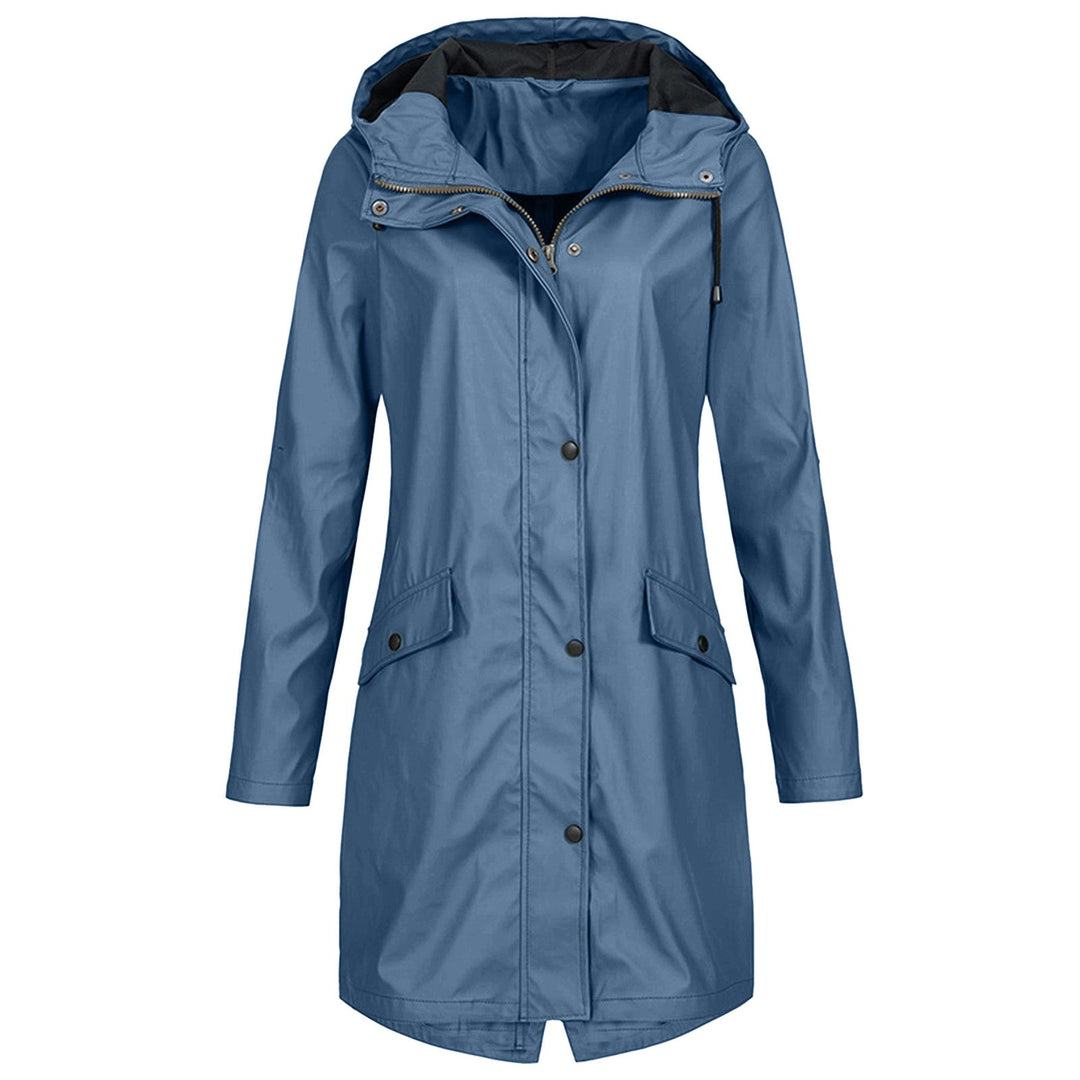 Stijlvolle en praktische dames regenjas met capuchon, houd je droog in elke regenbui.