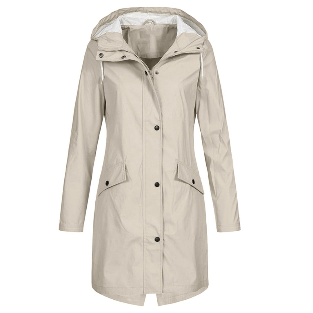 Dames regenjas met capuchon in diverse kleuren, waterdicht en ademend voor lente & herfst.