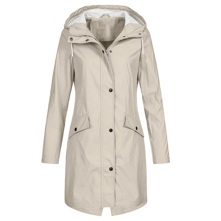Dames regenjas met capuchon in diverse kleuren, waterdicht en ademend voor lente & herfst.