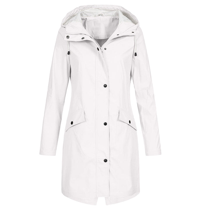 Moderne dames herfstjas met capuchon, waterdicht en winddicht voor optimale bescherming.