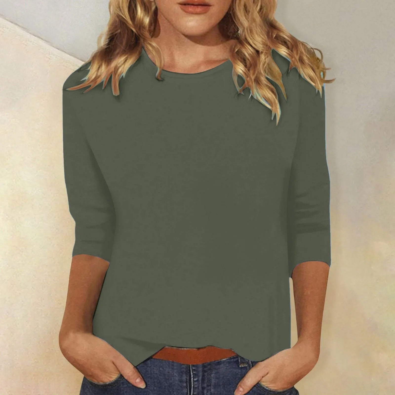 "Dames shirt met lange mouwen, comfortabel en stijlvol, verkrijgbaar in roze, wit, paars, lichtblauw, blauw en zwart."