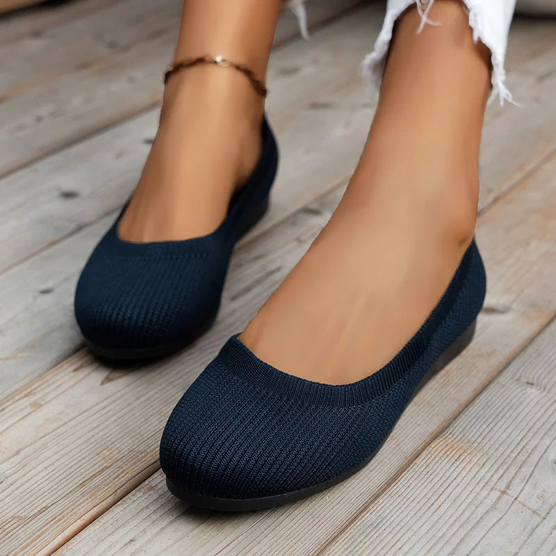 Chic en comfortabel: dames platte ballerina's, perfect als instappers voor dagelijks gebruik.