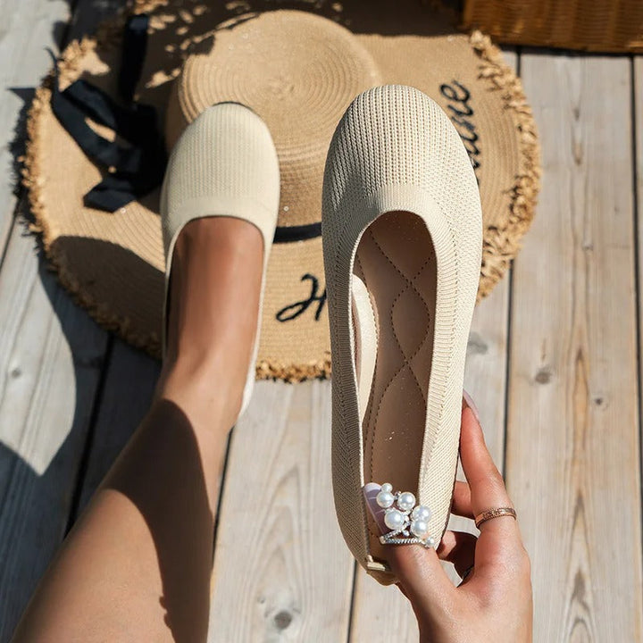 Dames casual-chique ballerina's, comfortabele platte schoenen ideaal voor de zomer.