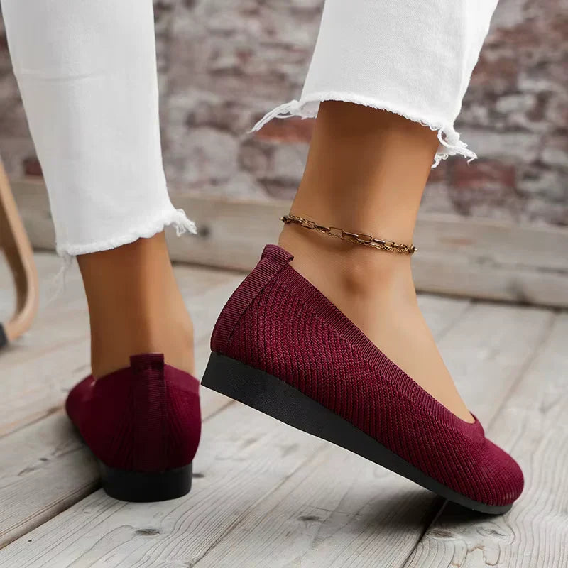 Chique dames instap ballerina's, comfortabele platte schoenen perfect voor dagelijkse elegantie.