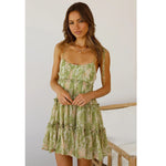 Groene Bloemenprint
