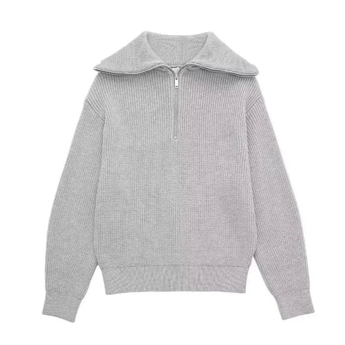 Zwart/witte gestreepte rits trui voor heren, warme en stijlvolle bovenkleding voor de winter.