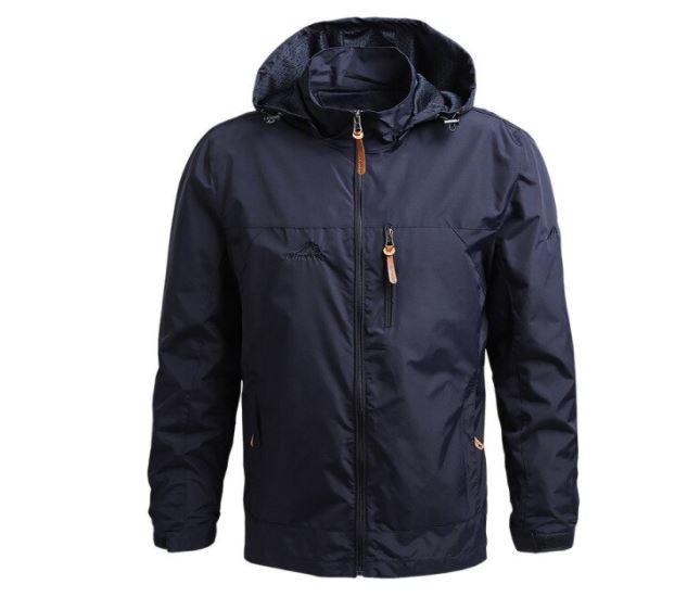 Grijze militaire tactische jas, hoge kwaliteit en duurzaamheid voor intensief gebruik buiten.