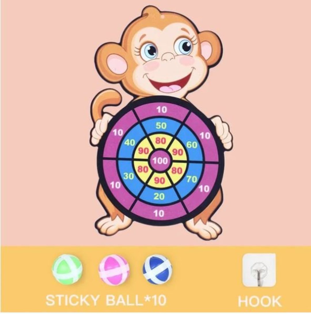 Dubbelzijdig kinder dartbord, kant met dieren en kant met nummers. Variatie in educatief speelplezier.