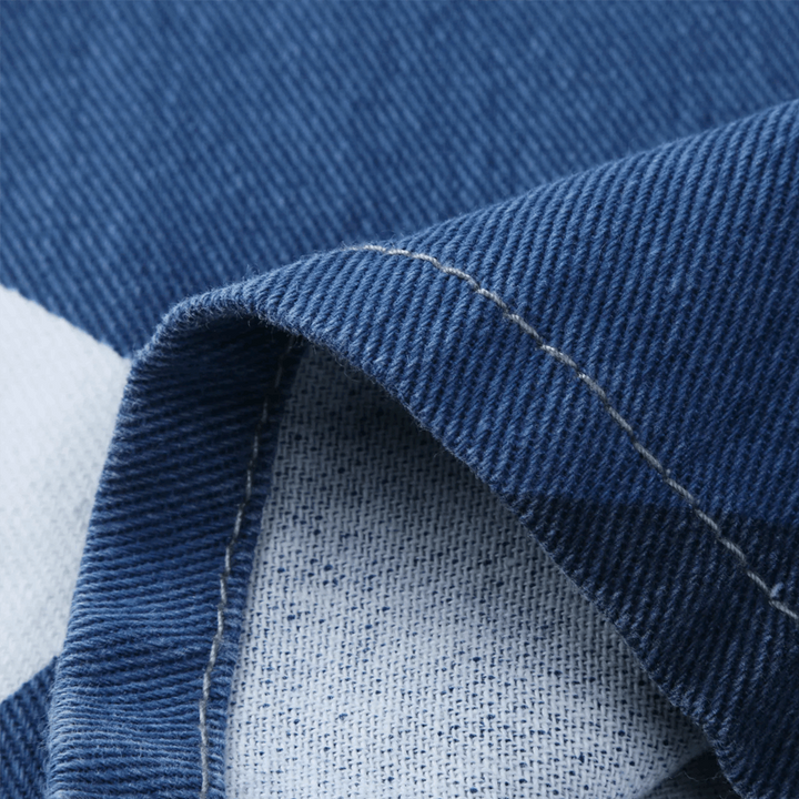 Dames comfort baggy jeans van denim in blauw, met losse pasvorm en functionele rits voor casual stijl.