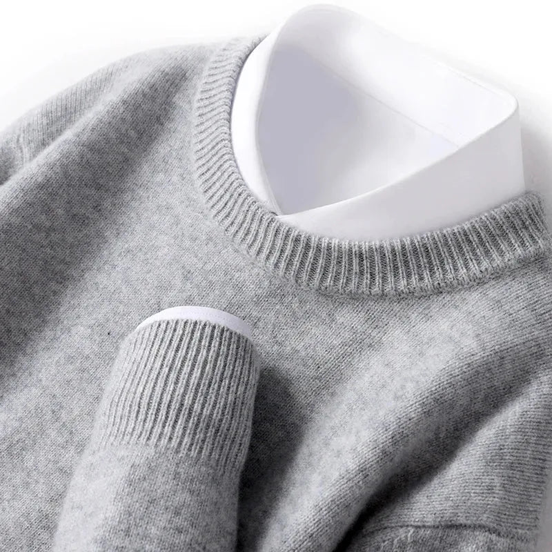 Diverse kleuren herentrui, ronde hals, lange mouwen, comfortabel en modieus voor mannen.