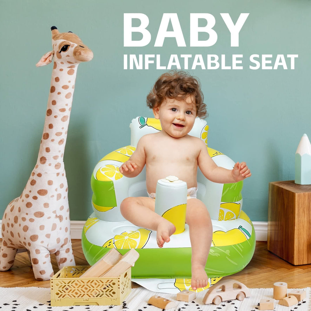 Draagbare opblaasbare speelstoel voor baby's, met extra comfort en stabiliteit.