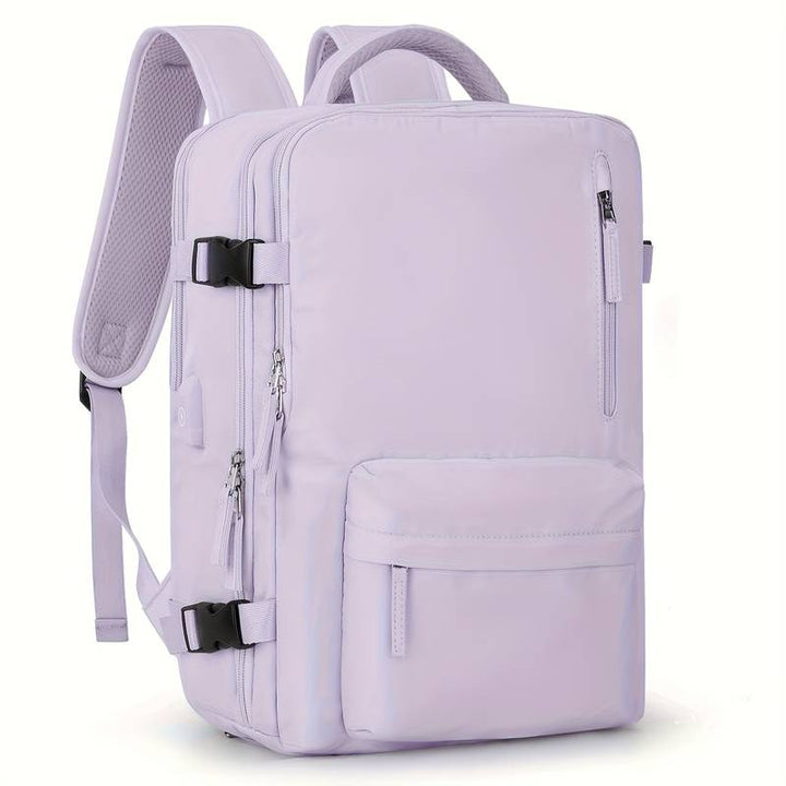 Chique rugzak met ergonomische banden en schoenvak, een comfortabele keuze voor elke stijlvolle outfit.