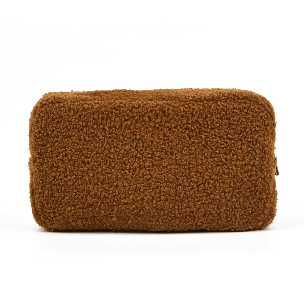Ruime fluwelen make-up organizer, perfect als cosmetische reistas en elegante opbergtas voor dames accessoires.