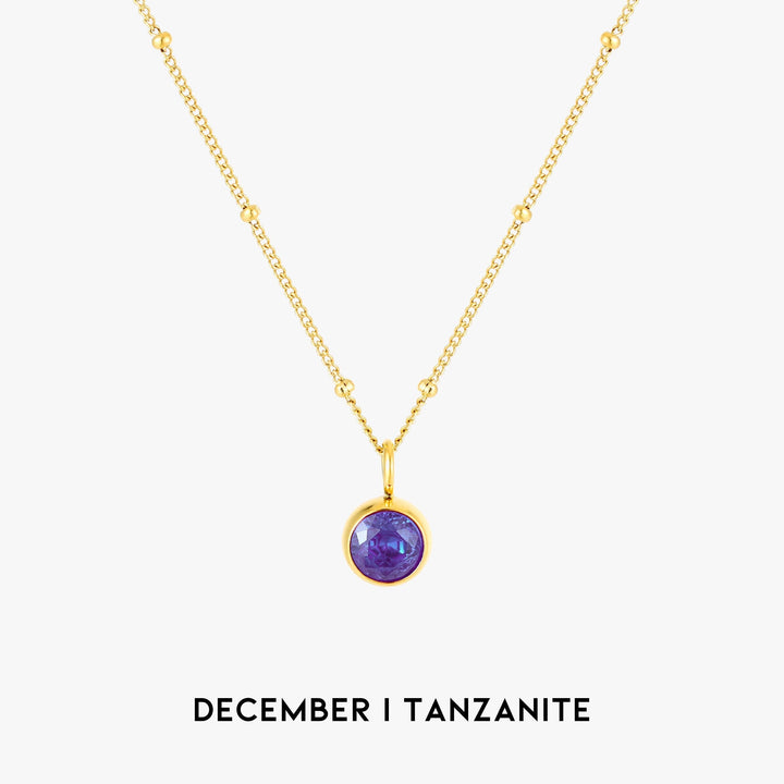 Zilverkleurige Aurora ketting met edelsteen, als gepersonaliseerd sieraad voor vrouwen.