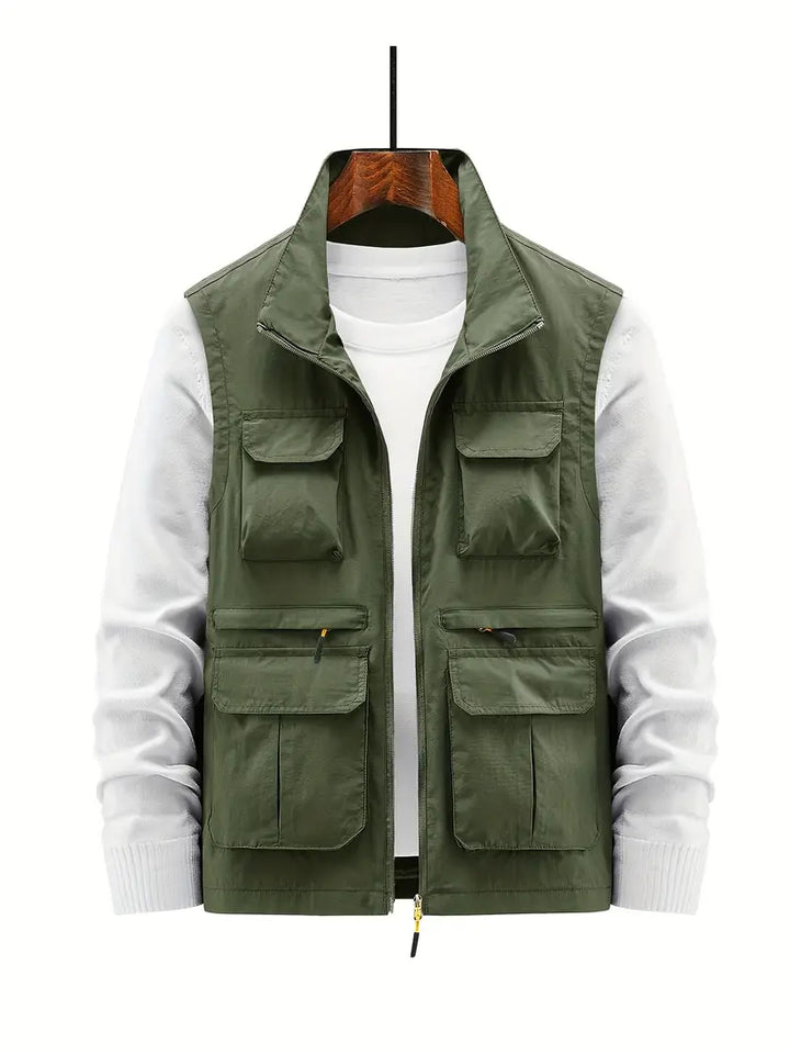 Veelzijdig Thorne herenvest, perfecte bovenkleding voor casual en outdoor activiteiten, stijlvol comfort.