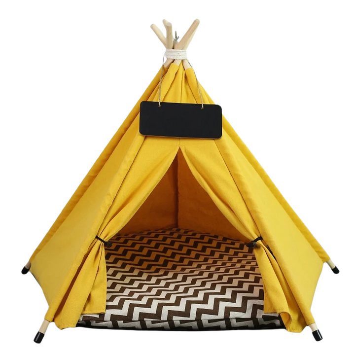 Mooi canvas huisdierbed, functioneel als hondentipi of kattentipi. Biedt knus comfort met wasbaar design.